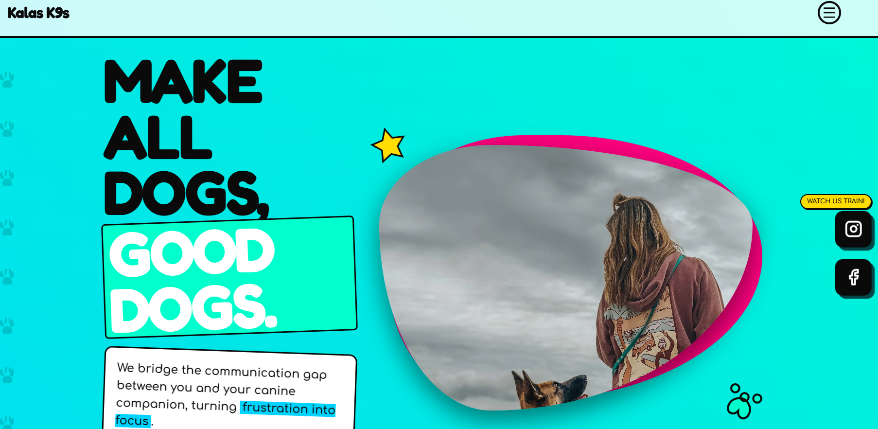 KalasK9s website project by Current Digital Co